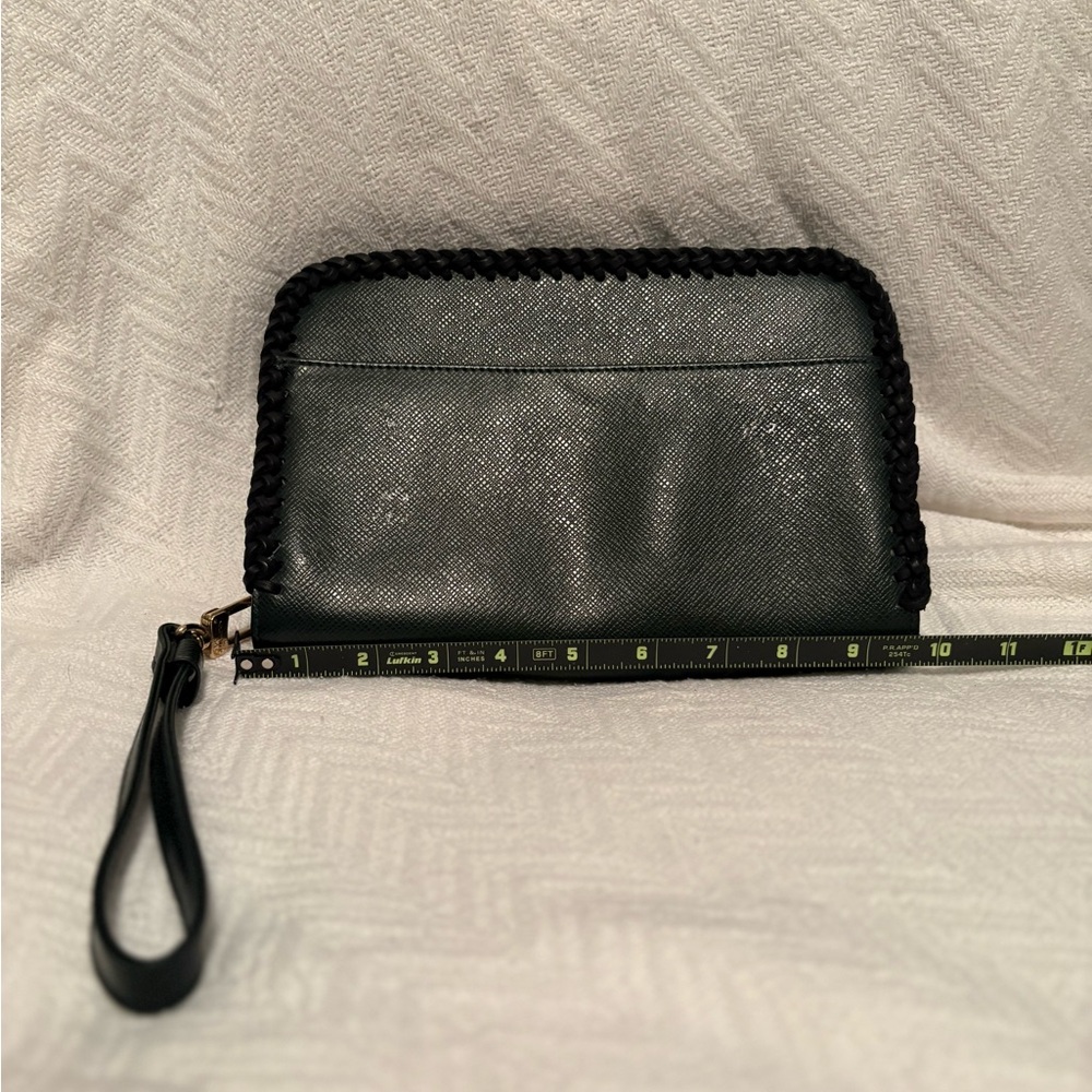 VBB Louis Vuitton Green Textured Pouch with Black Trim
